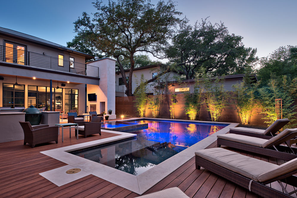 Modern Austin home with pool and open-air living
