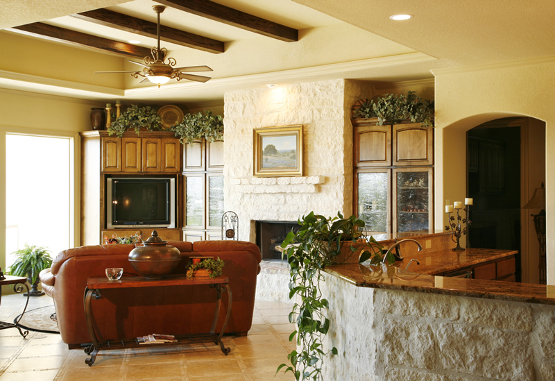 Renovated living room interior