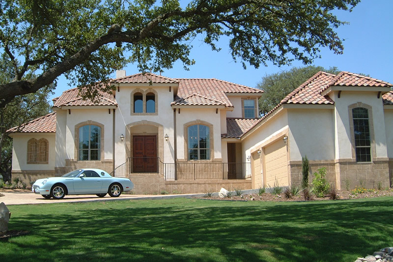 Completed custom home exterior