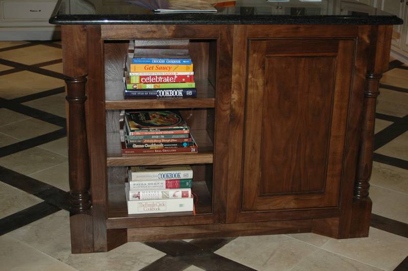 AD kitchen island cookbook shelf