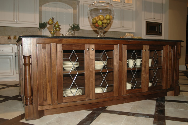 AD rich walnut kitchen island